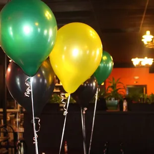 balloons in a restaurant