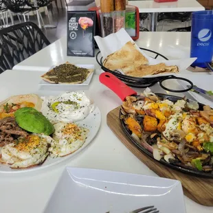 plates of food on a table