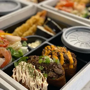 a variety of food items