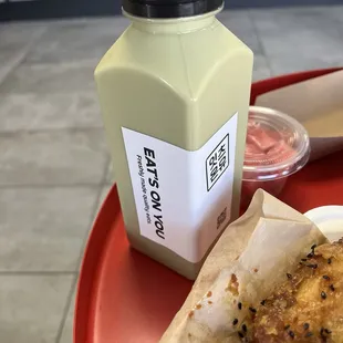 Matcha green milk tea