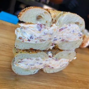 bacon and cheese cream cheese ! delicious!!