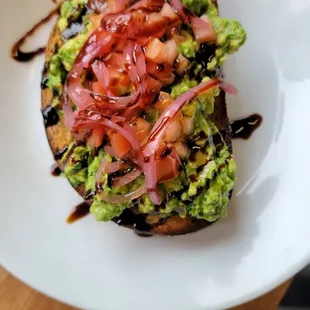 open face toast ! very tasty