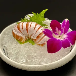 Salmon belly sashimi