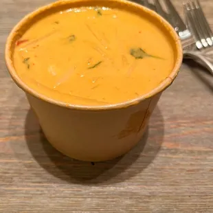 Yellow Curry with chicken. Same type of chicken used in the Pad Thai, but it seemed tastier being doused in the spicy yellow curry.