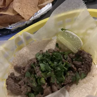 Steak taco