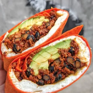 The LA burrito is very picture worthy and meatless