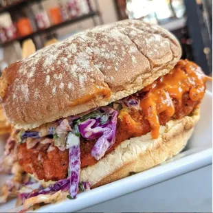 Stay warm with a spicy chicken sandwich