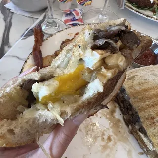Grill Truffle Cheese Panini & Egg