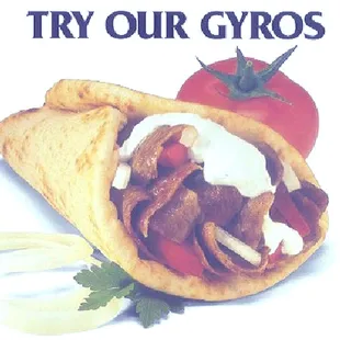 an advertisement for a gyros