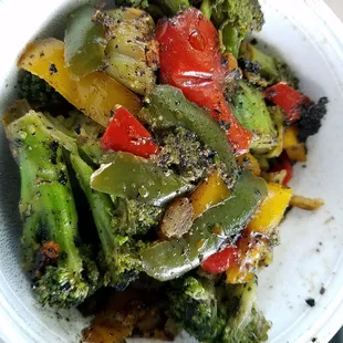 Grilled Broccoli with peppers