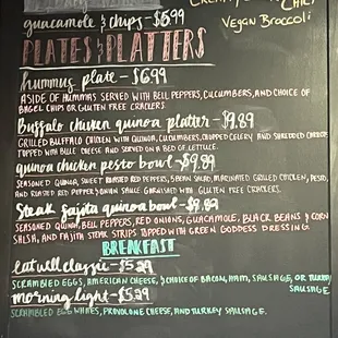 Menu prices 04/23