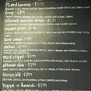 Menu prices 04/23