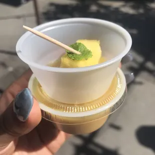 Health shot with pineapple chaser!!! Yum