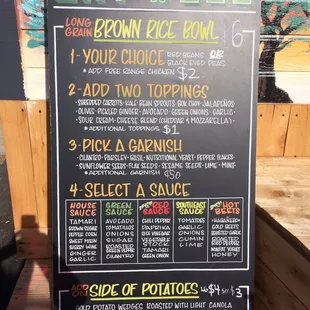 Menu board