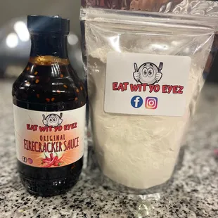 I buy the batter and sauces to use when I'm away from San Antonio, to take the Eat Wit Yo Eyez experience with me.