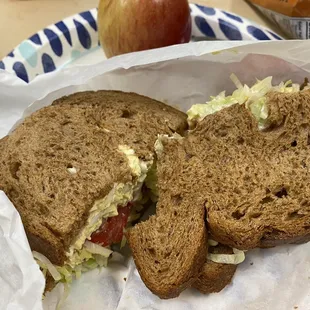 Egg Salad Sandwich on wheat