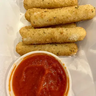 Mozzarella sticks - taste like they're frozen and out of a box!!