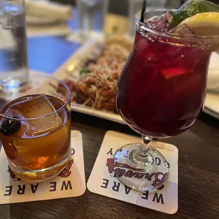 Old fashioned &amp; sangria