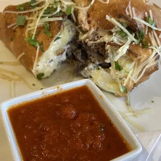 Chopped Steak Calzone