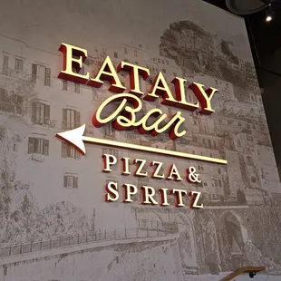 Eataly Bar Sign