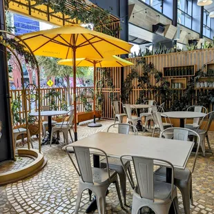 Escape the chaos on the wine store&apos;s patio