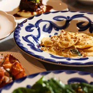 a table full of food