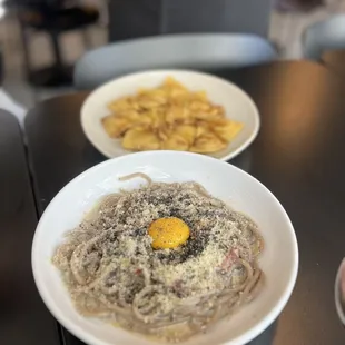 Butternut Squash Ravioli &amp; Bucatini Carbonara