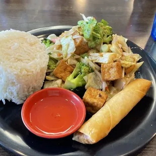 a plate of food on a table