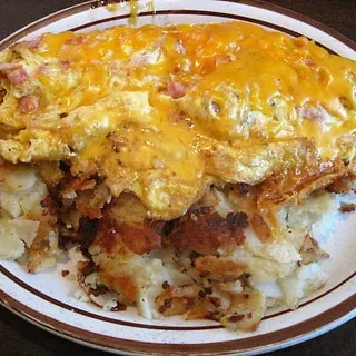 Ham and Cheddar Cheese Omelette