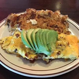 Avocado and Cheddar Cheese Omelette
