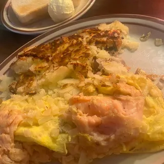 Lox with Onions Omelette