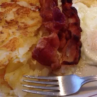 2 Eggs and 3 Strips of Bacon