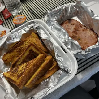 French Toast with Ham Steak