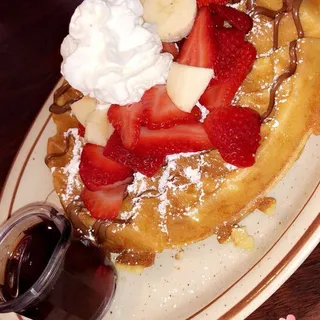 Cocoa Pebbles Waffle With Nutella and Banana