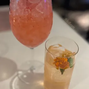 Spritz and strawberry drink