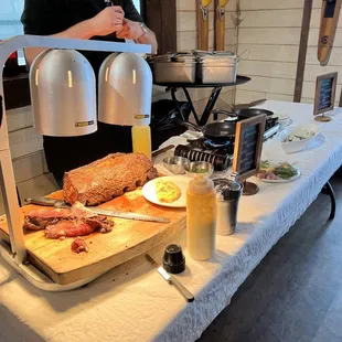 a man preparing food