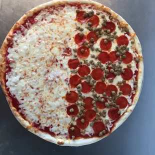 pepperoni and cheese pizza