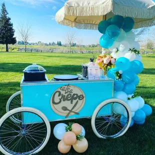 our Lovely cart for Create your own sweet crepes package