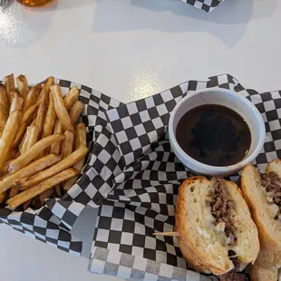 a sandwich and french fries