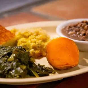 a plate of food on a table