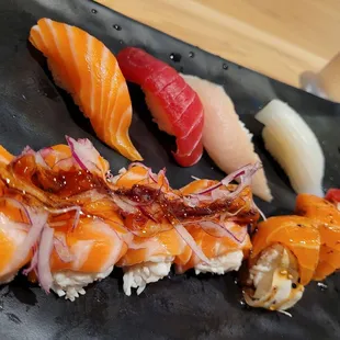 sushi and sashimi, sashimi, food, sushi