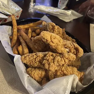 Chicken tenders and fries