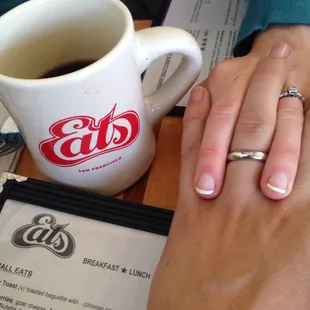 Our first breakfast date as a married couple.