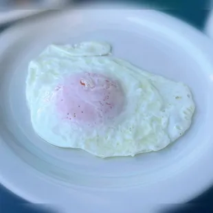 Side: Over easy egg
