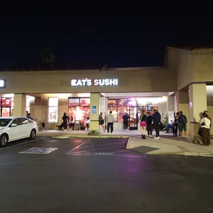 outside, sushi and sashimi