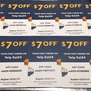 $7 off by ordering through EAT24 app