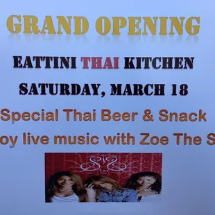 Grand opening special getting fried chicken when ordering any drink