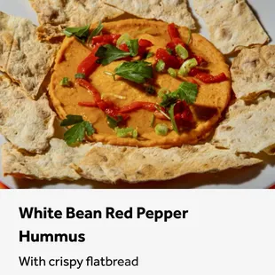 White Bean Red Pepper Hummus