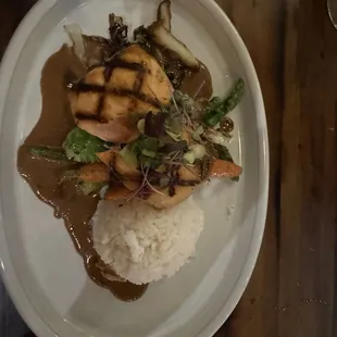 Apple Bourbon Glazed Salmon