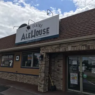 the front of the building